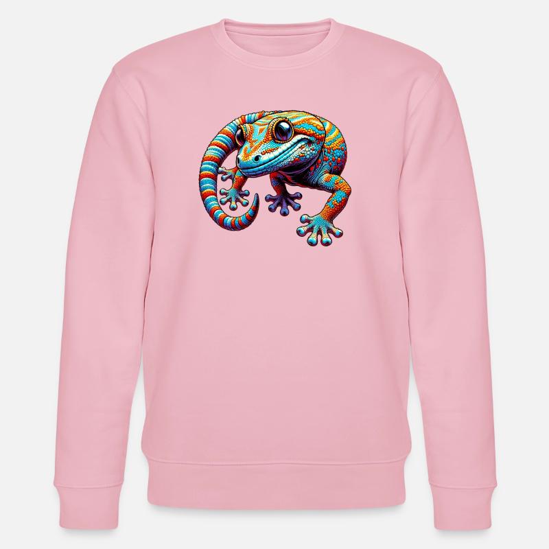 Gecko - Stanley/Stella Unisex Bio-Sweatshirt CHANGER  - Hellrosa