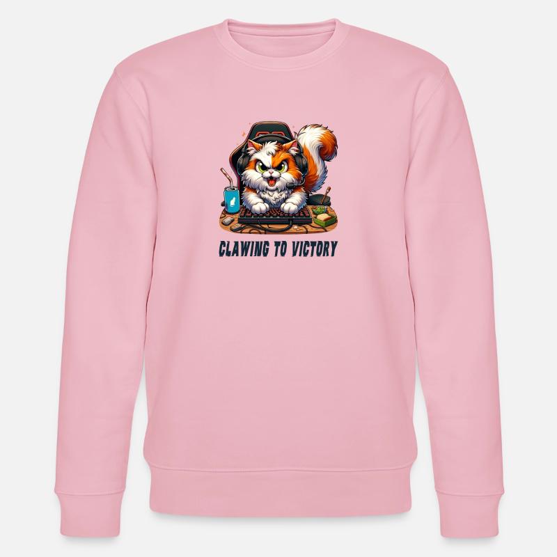 Design de jeu pour chats - Sweat bio CHANGER Stanley/Stella Unisexe - rose pâle