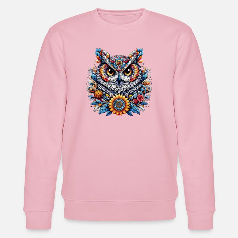 Eule - Stanley/Stella Unisex Bio-Sweatshirt CHANGER - Hellrosa