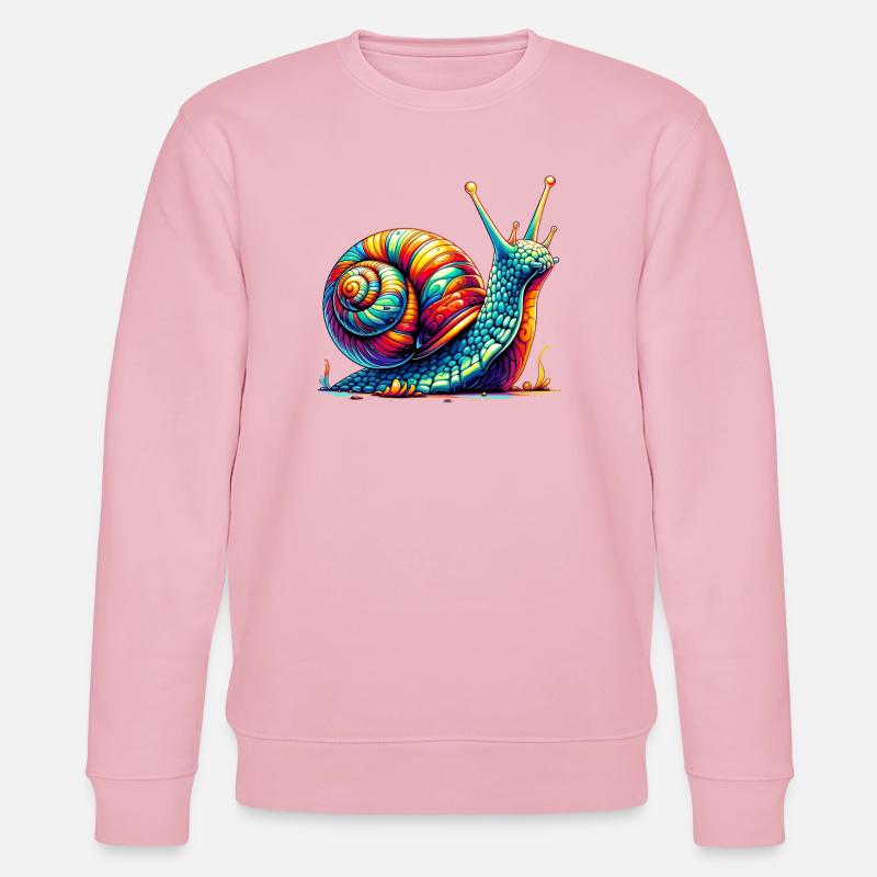 Schnecke - Stanley/Stella Unisex Bio-Sweatshirt CHANGER  - Hellrosa