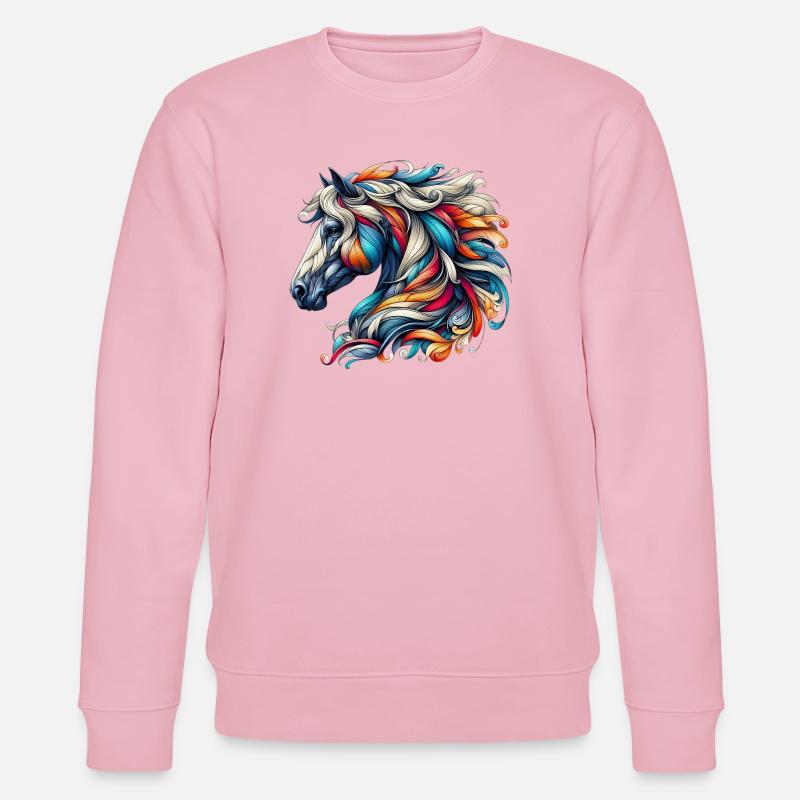 Cheval - Sweat bio CHANGER Stanley/Stella Unisexe - rose pâle