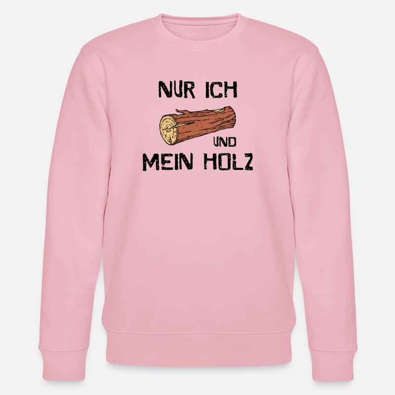 Holz Holzfäller Statement Holzarbeit Förster - Stanley/Stella Unisex Bio-Sweatshirt CHANGER  - Hellrosa