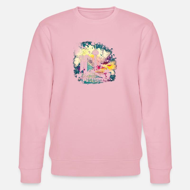 Berliner Farbspritzer Skyline - Stanley/Stella Unisex Bio-Sweatshirt CHANGER  - Hellrosa