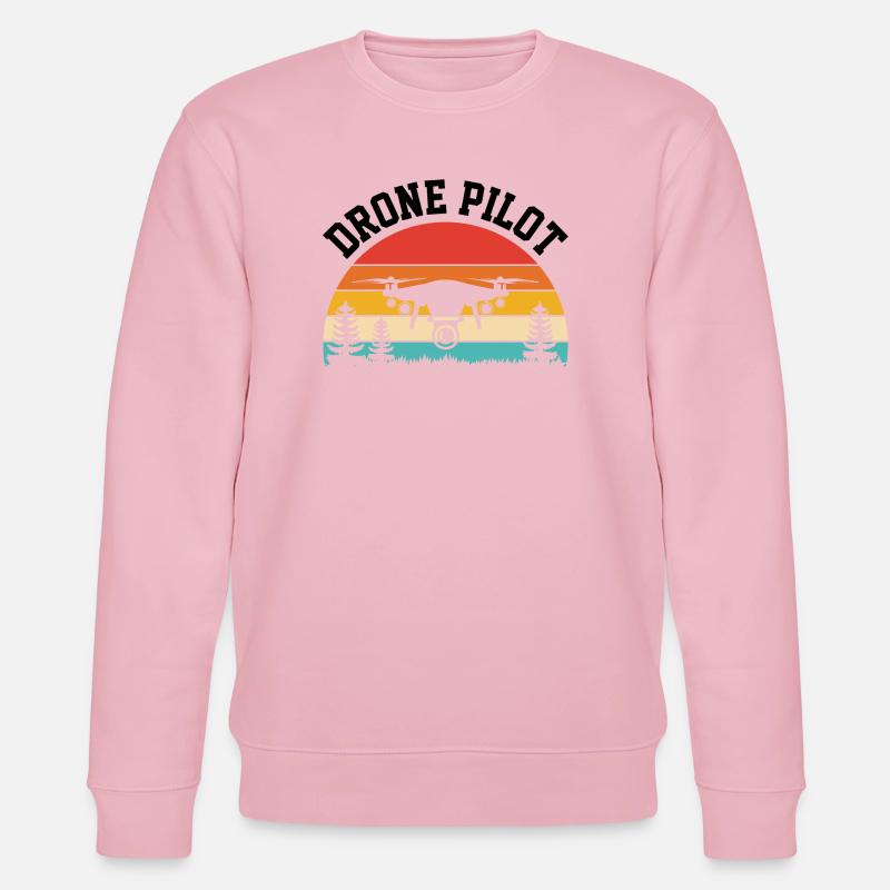 Drohnen-Pilot - Stanley/Stella Unisex Bio-Sweatshirt CHANGER  - Hellrosa