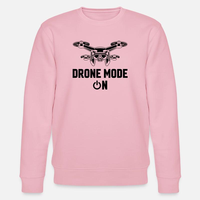 Drohnen-Modus Ein - Stanley/Stella Unisex Bio-Sweatshirt CHANGER  - Hellrosa