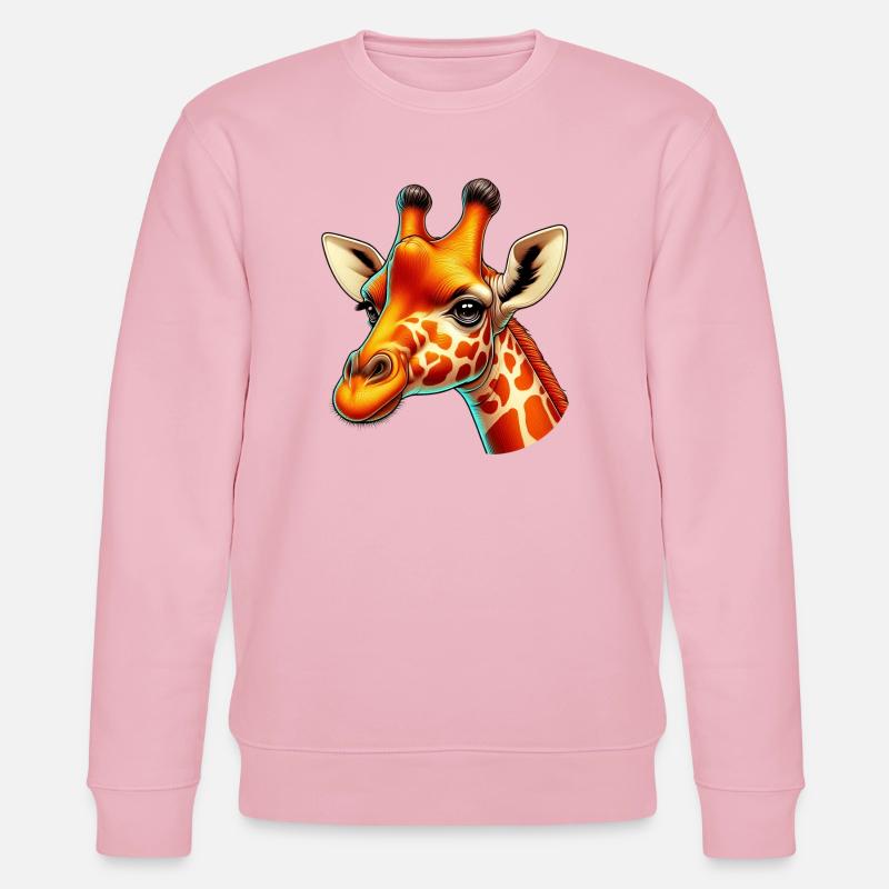 Giraffe - Stanley/Stella Unisex Bio-Sweatshirt CHANGER  - Hellrosa