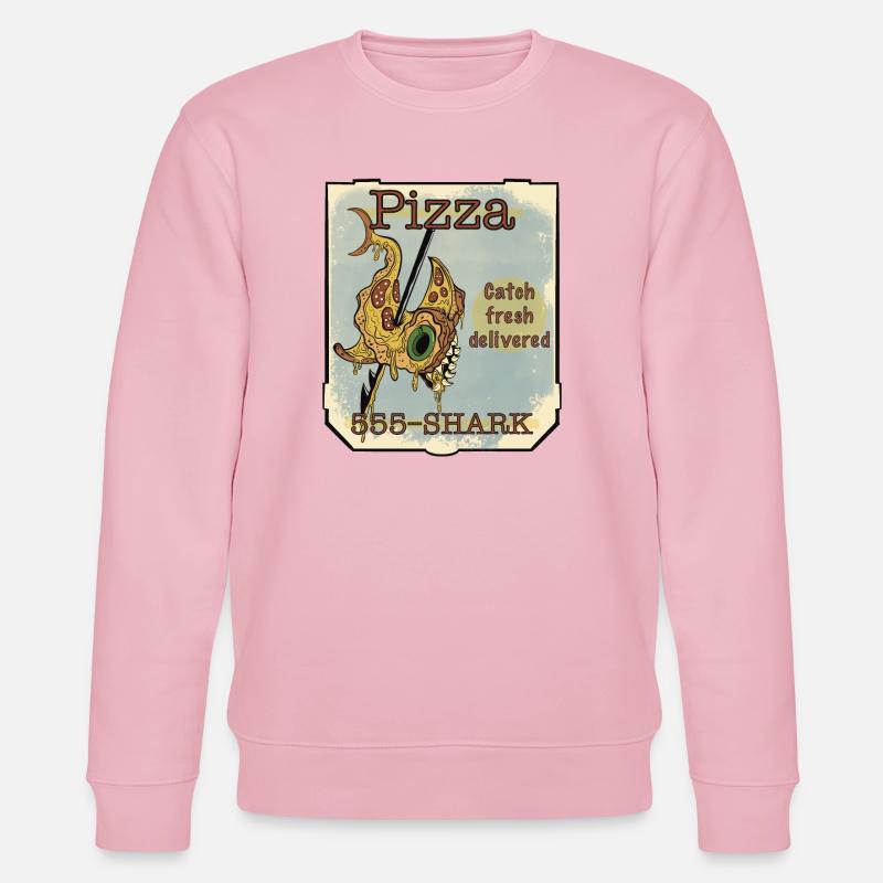 pizza hai - Stanley/Stella Unisex Bio-Sweatshirt CHANGER  - Hellrosa