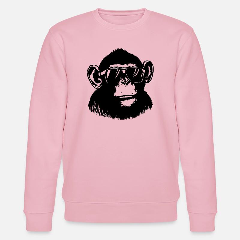 Cool Monkey - Stanley/Stella CHANGER Unisex Organic Sweatshirt - cotton pink