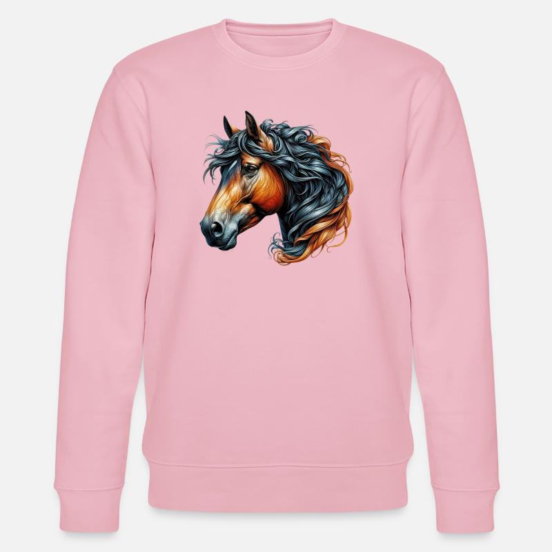 Cheval - Sweat bio CHANGER Stanley/Stella Unisexe - rose pâle