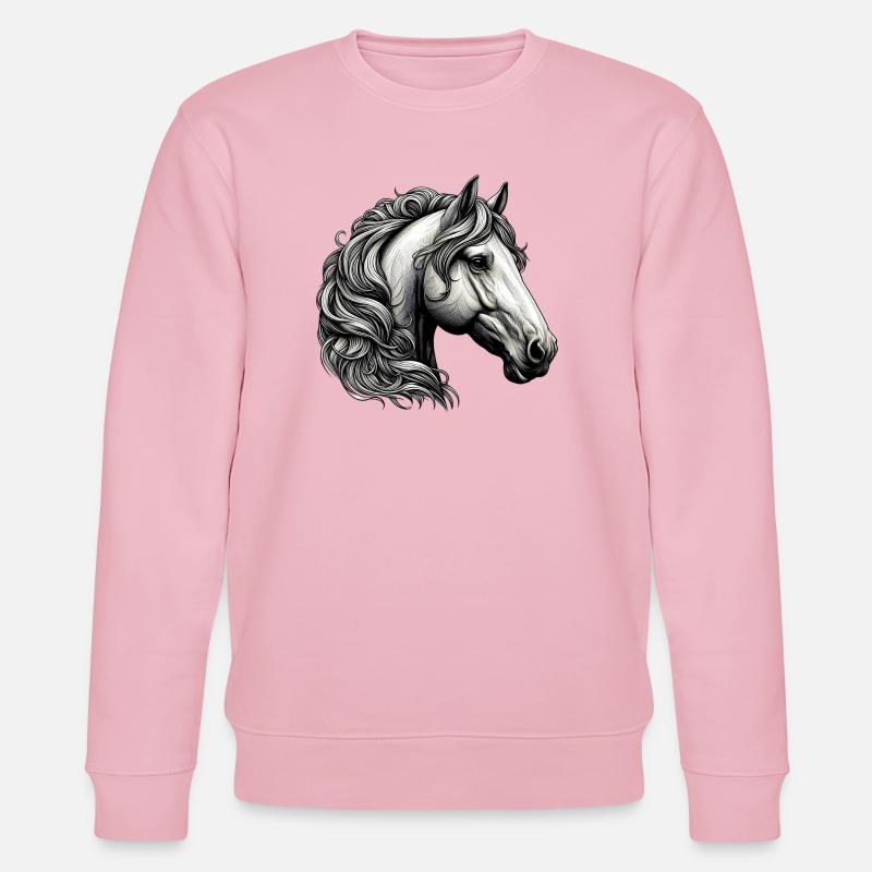 Cheval - Sweat bio CHANGER Stanley/Stella Unisexe - rose pâle