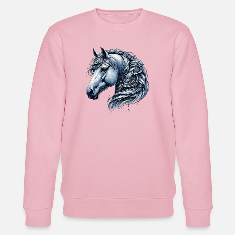 Cheval - Sweat bio CHANGER Stanley/Stella Unisexe - rose pâle