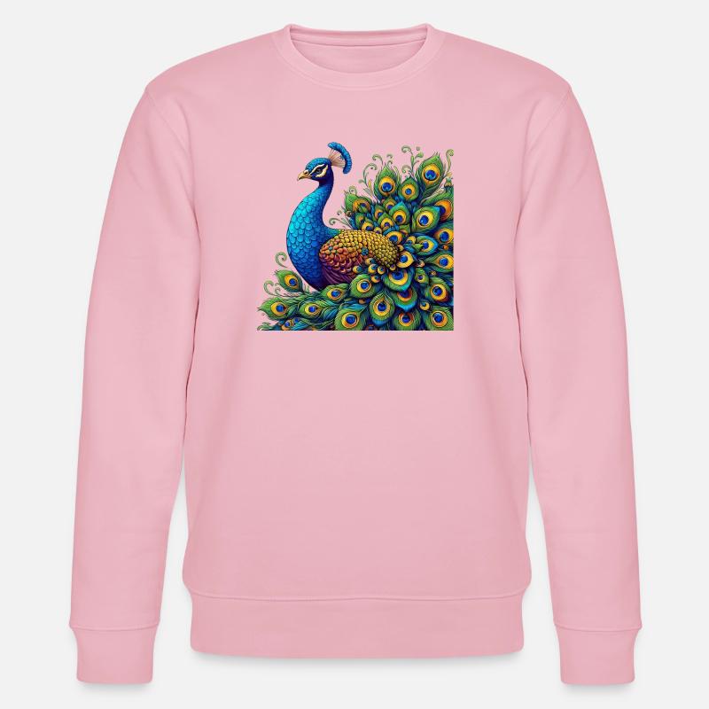 Pfau - Stanley/Stella Unisex Bio-Sweatshirt CHANGER  - Hellrosa