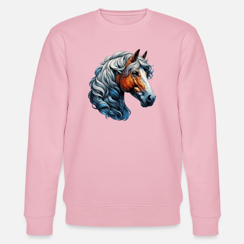 Pferd - Stanley/Stella Unisex Bio-Sweatshirt CHANGER  - Hellrosa