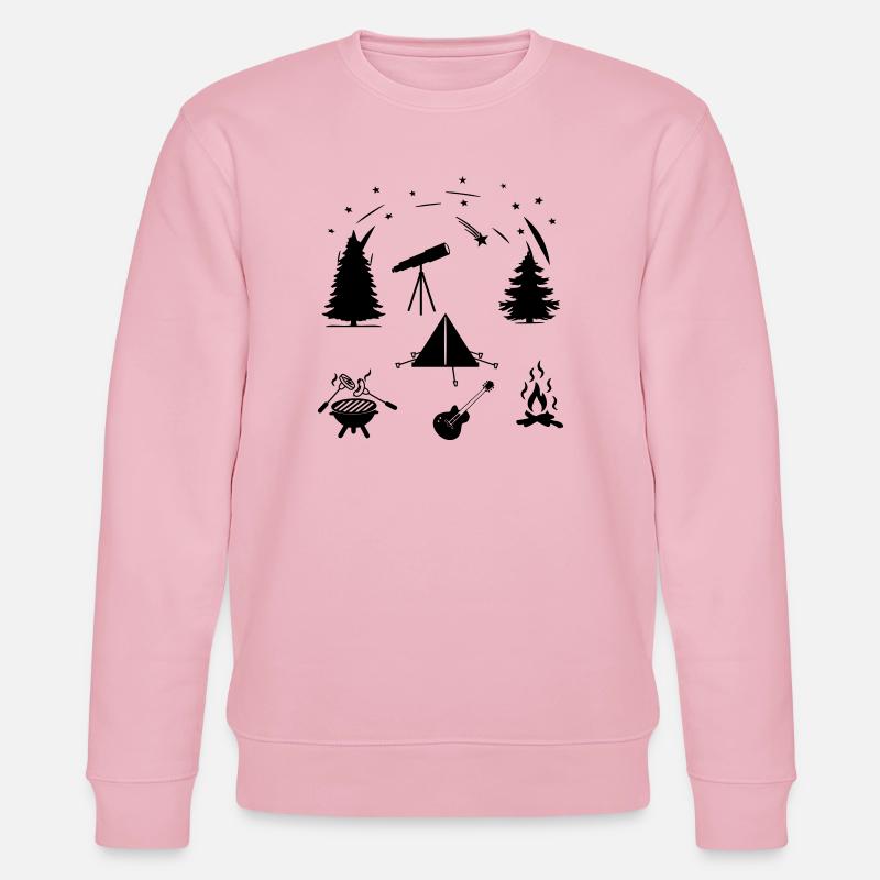 La vie en camping - Sweat bio CHANGER Stanley/Stella Unisexe - rose pâle