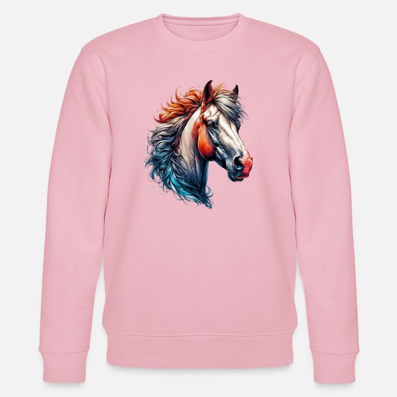 Pferd - Stanley/Stella Unisex Bio-Sweatshirt CHANGER  - Hellrosa