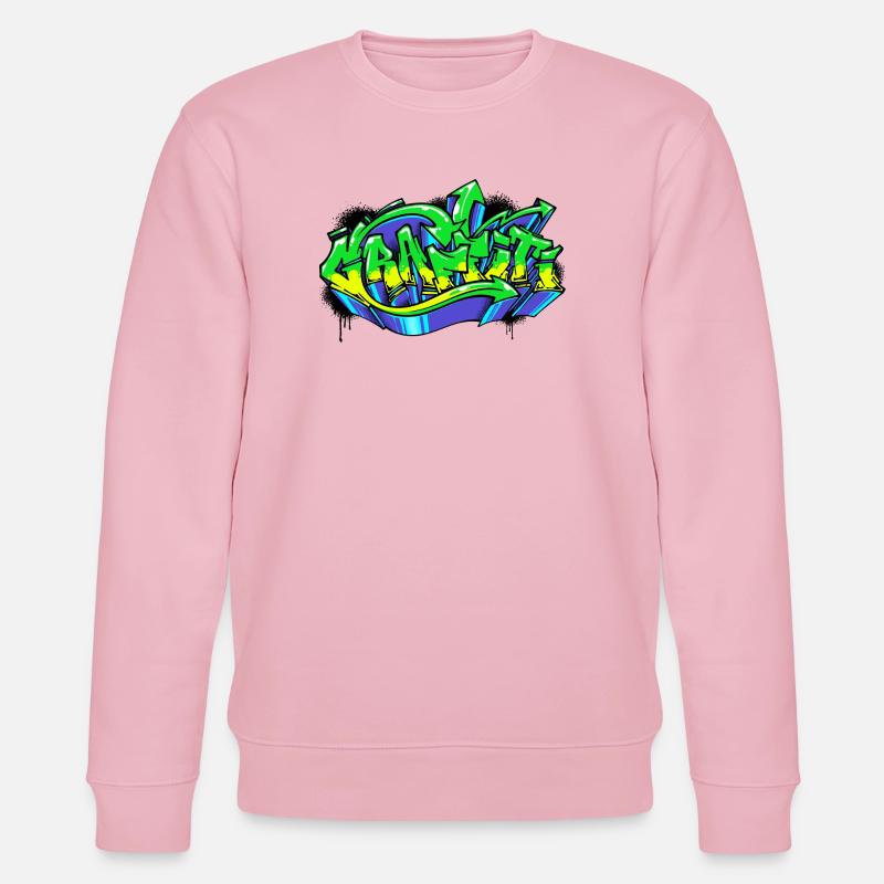 Graffiti Kunst Strassenkunst Zeichnen Illustration - Stanley/Stella Unisex Bio-Sweatshirt CHANGER  - Hellrosa