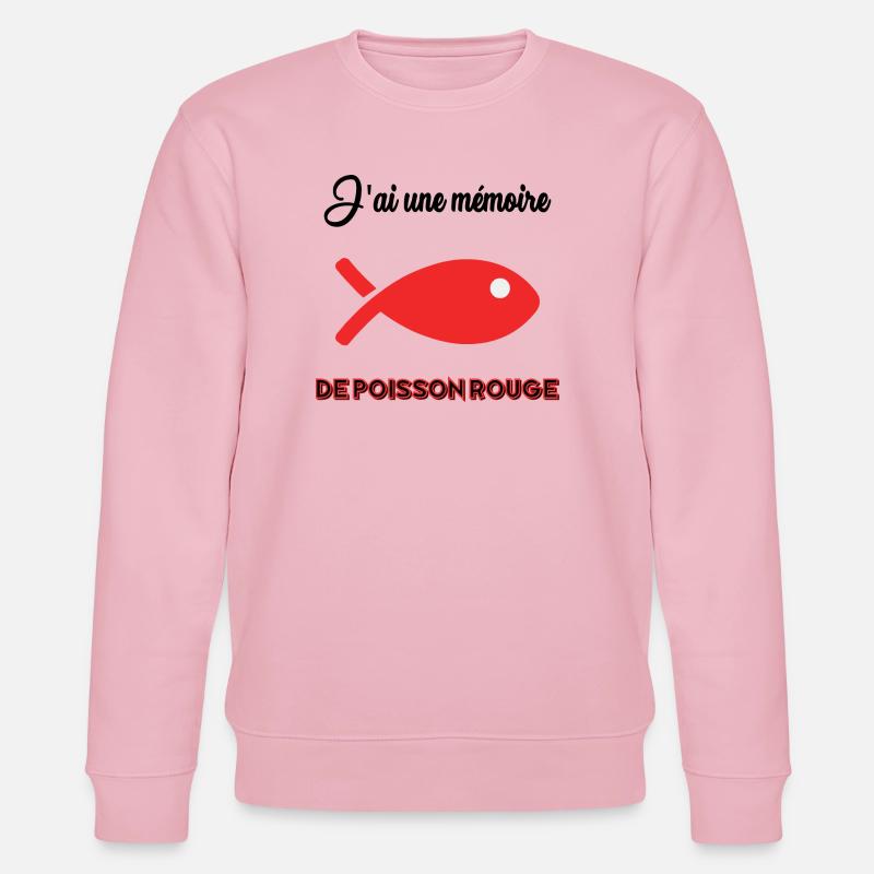 POISSON. POISSON D'AVRIL. HUMOUR. MER - Sweat bio CHANGER Stanley/Stella Unisexe - rose pâle