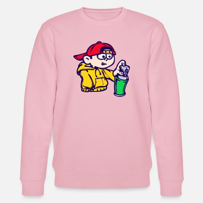 Strassenkunst Wildstyle Sprayer Graffiti Spraydose - Stanley/Stella Unisex Bio-Sweatshirt CHANGER - Hellrosa