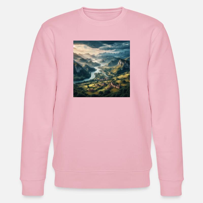 Asturien - Stanley/Stella Unisex Bio-Sweatshirt CHANGER  - Hellrosa