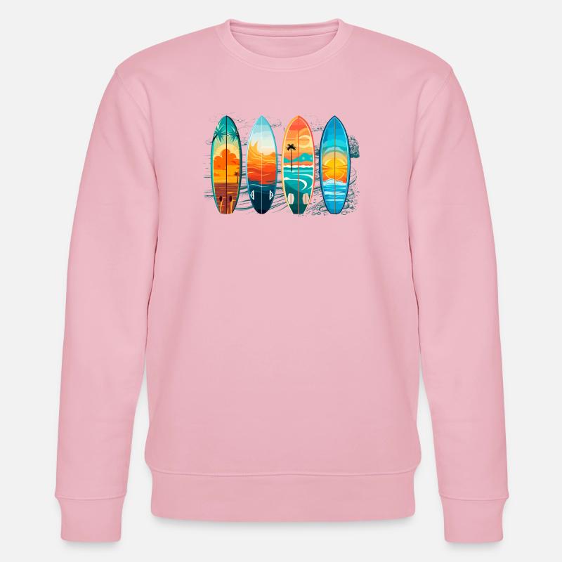 Planches Surf - Sweat bio CHANGER Stanley/Stella Unisexe - rose pâle