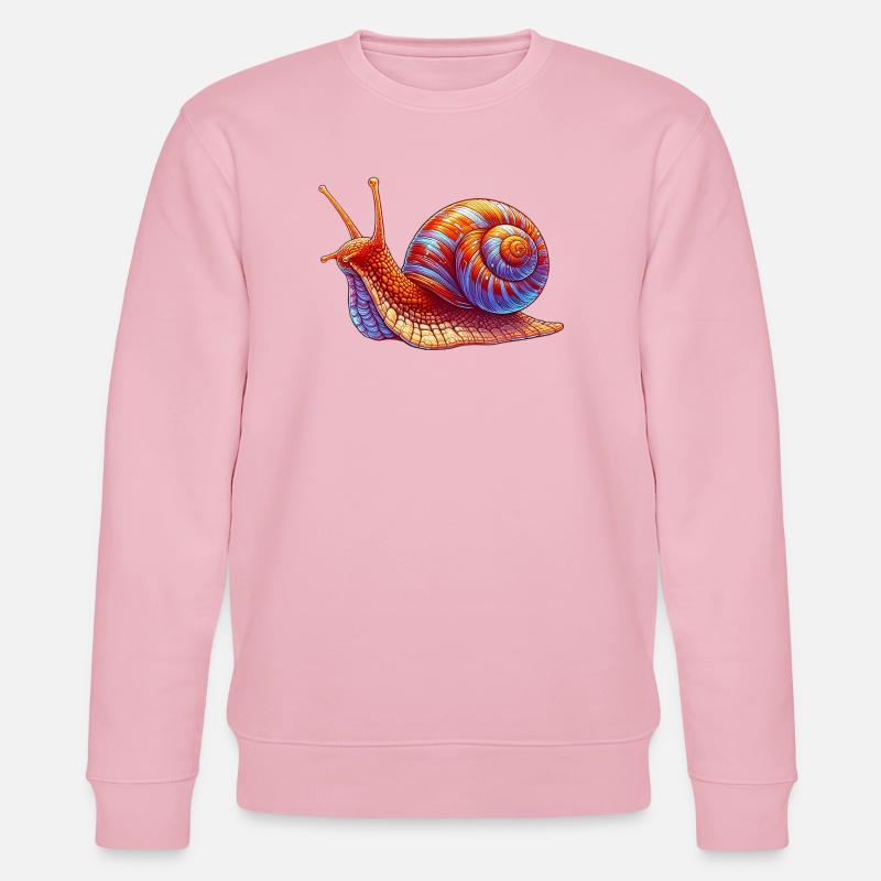 Schnecke - Stanley/Stella Unisex Bio-Sweatshirt CHANGER - Hellrosa