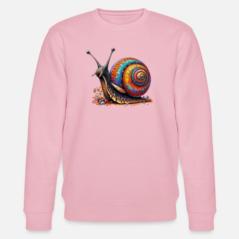 Schnecke - Stanley/Stella Unisex Bio-Sweatshirt CHANGER - Hellrosa