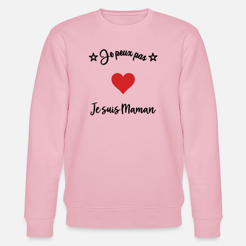 ICH KANN NICHT. MAMA - Stanley/Stella Unisex Bio-Sweatshirt CHANGER  - Hellrosa