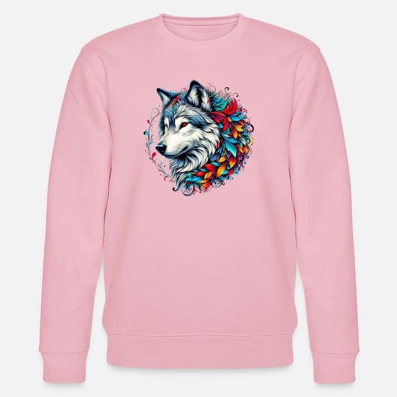 Wolf - Stanley/Stella CHANGER Unisex Organic Sweatshirt - cotton pink