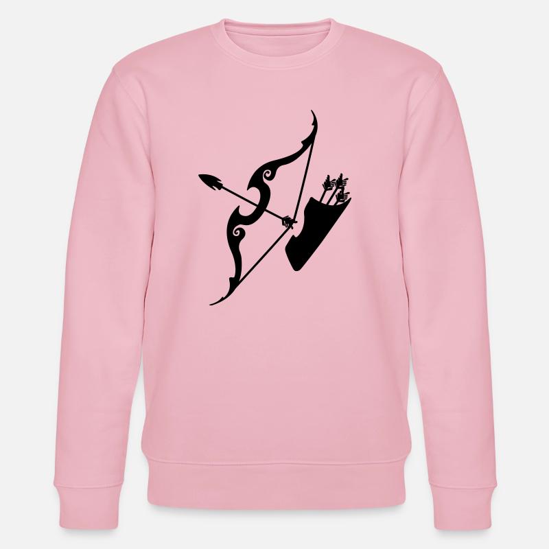 Schütze-Bogen mit Pfeilen - Stanley/Stella Unisex Bio-Sweatshirt CHANGER  - Hellrosa