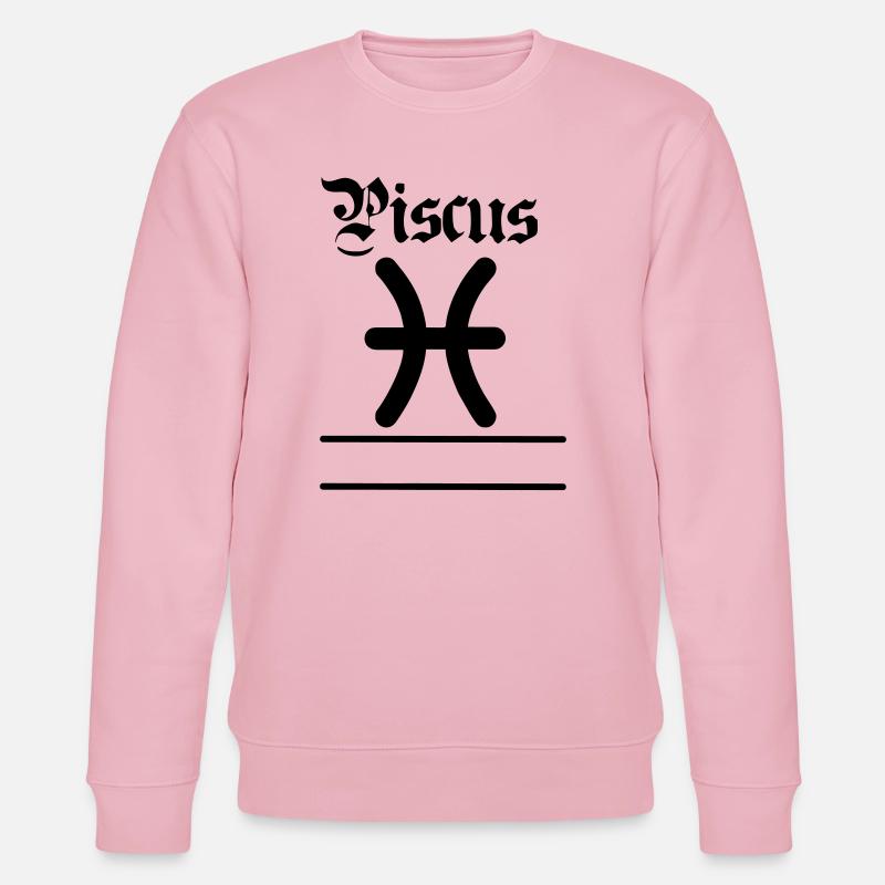Bannière de nom de Poisson Poissons - Sweat bio CHANGER Stanley/Stella Unisexe - rose pâle