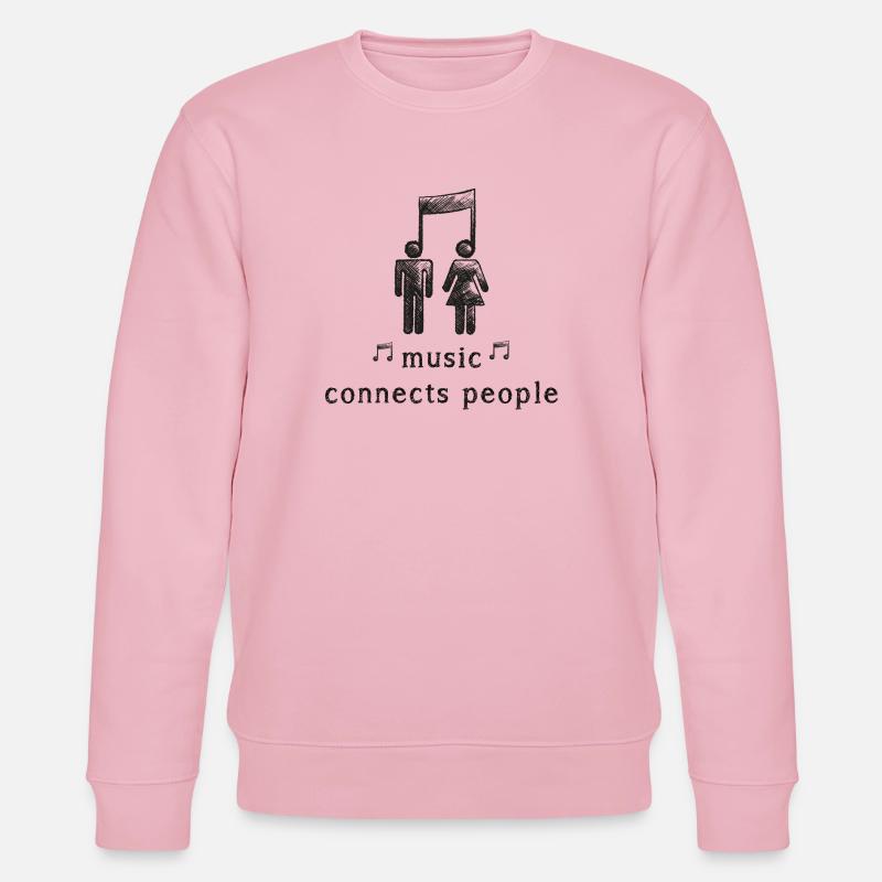 Music Connects People Minimal Statement - Stanley/Stella Unisex Bio-Sweatshirt CHANGER  - Hellrosa