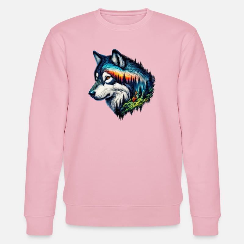 Loup - Sweat bio CHANGER Stanley/Stella Unisexe - rose pâle