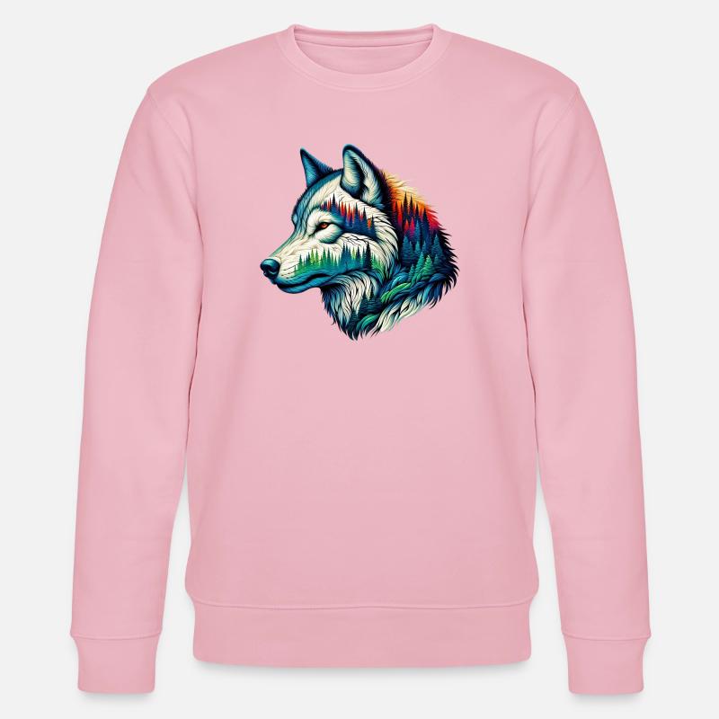 Wolf - Stanley/Stella Unisex Bio-Sweatshirt CHANGER - Hellrosa