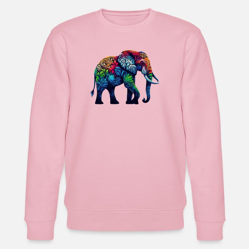 Elefant - Stanley/Stella Unisex Bio-Sweatshirt CHANGER  - Hellrosa