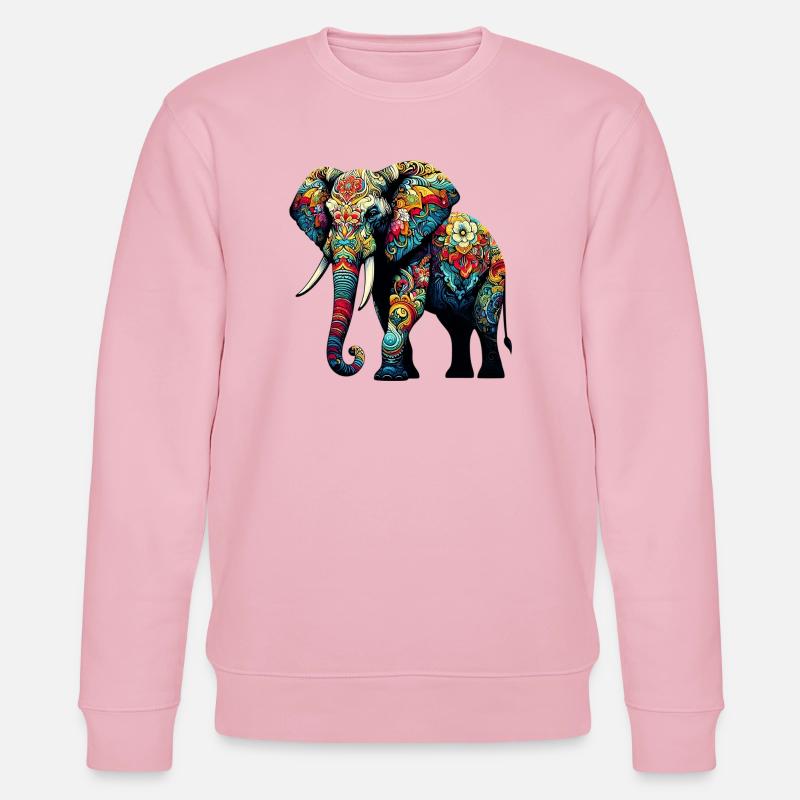 Elefant - Stanley/Stella Unisex Bio-Sweatshirt CHANGER  - Hellrosa