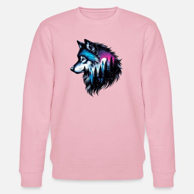 Loup - Sweat bio CHANGER Stanley/Stella Unisexe - rose pâle