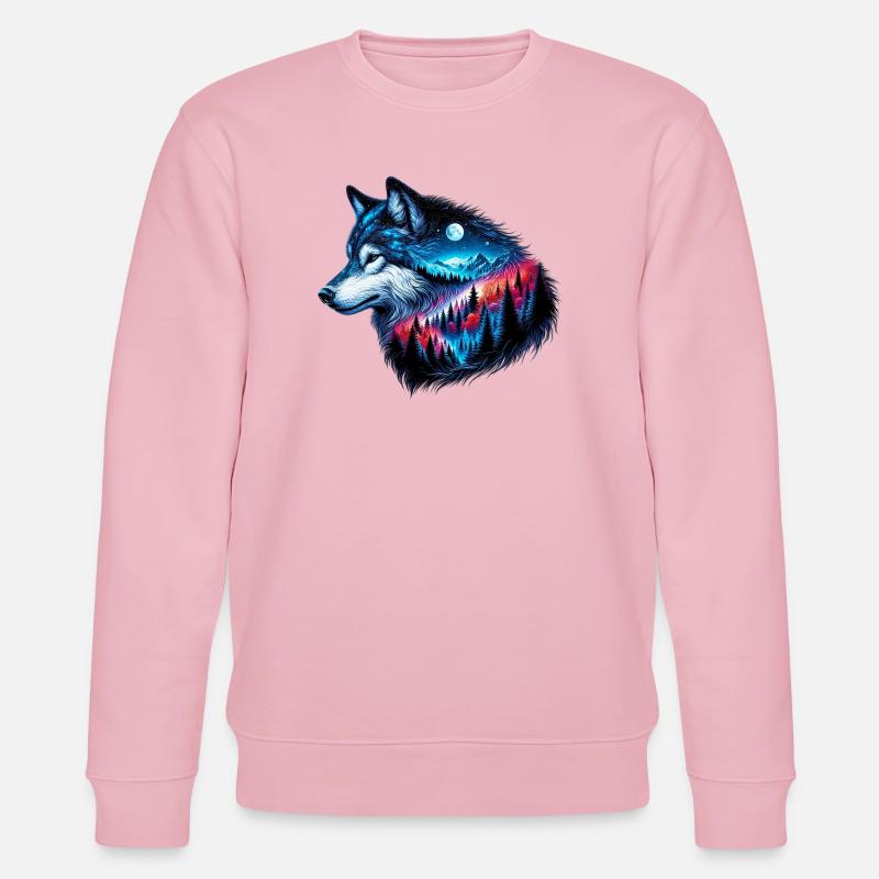 Wolf - Stanley/Stella Unisex Bio-Sweatshirt CHANGER - Hellrosa