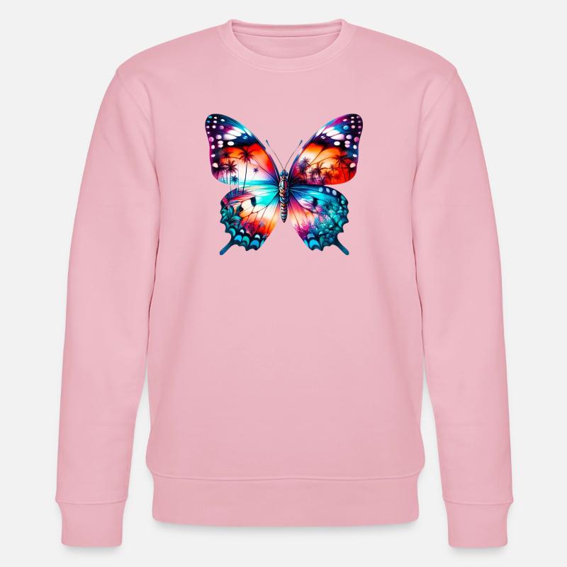 Papillon - Sweat bio CHANGER Stanley/Stella Unisexe - rose pâle