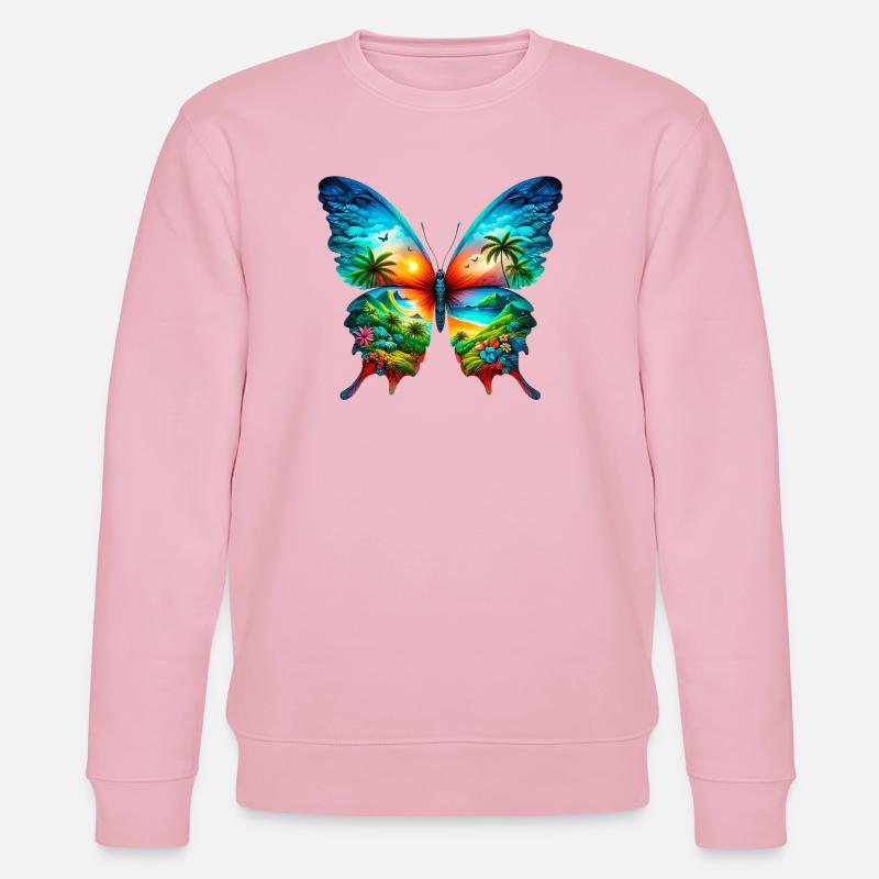 Papillon - Sweat bio CHANGER Stanley/Stella Unisexe - rose pâle