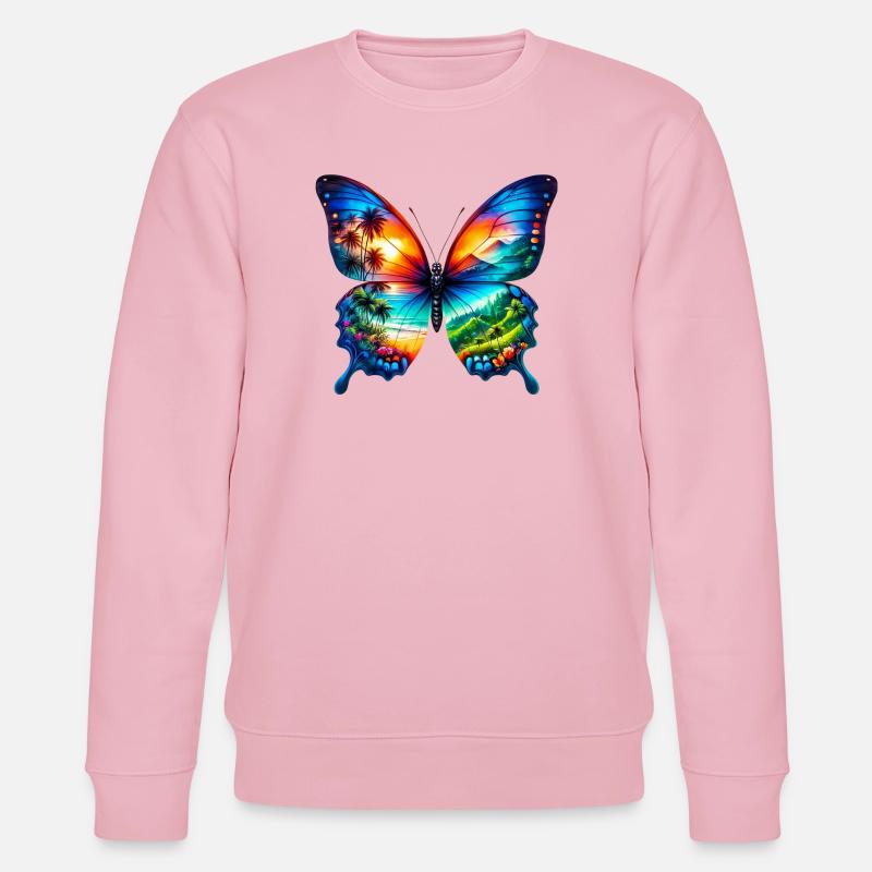 Papillon - Sweat bio CHANGER Stanley/Stella Unisexe - rose pâle