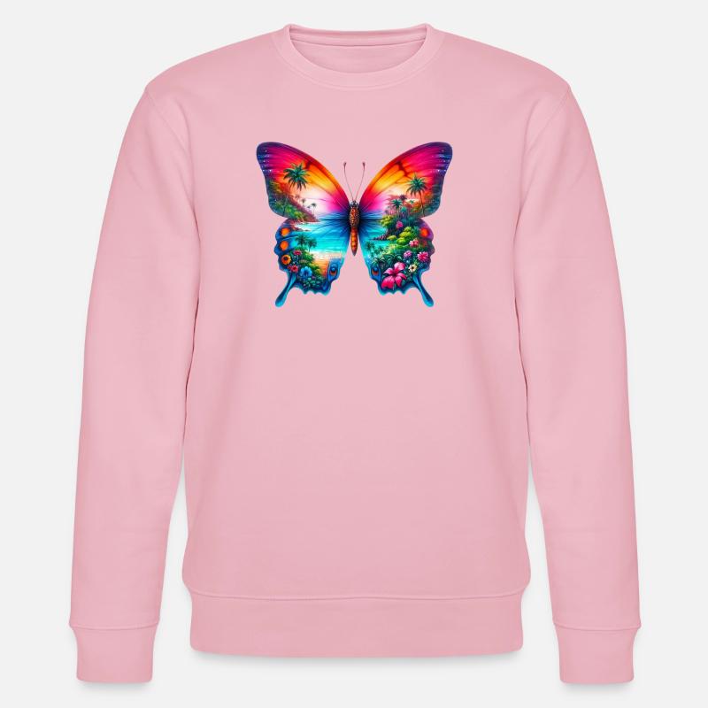 Papillon - Sweat bio CHANGER Stanley/Stella Unisexe - rose pâle