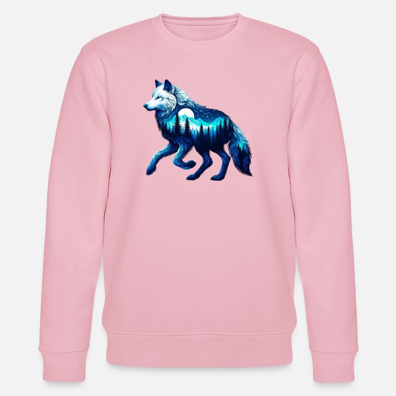 Wolf - Stanley/Stella Unisex Bio-Sweatshirt CHANGER - Hellrosa
