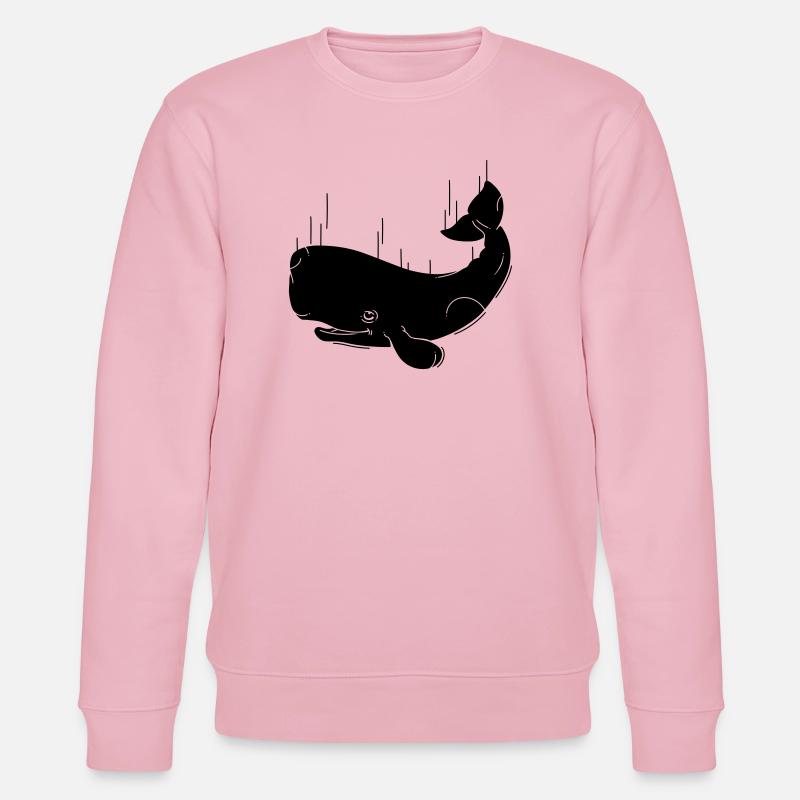 Fallender Wal - Stanley/Stella Unisex Bio-Sweatshirt CHANGER  - Hellrosa