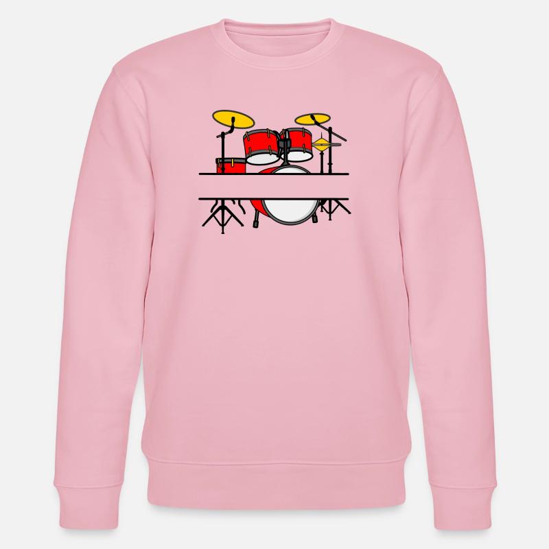 Drum Kit Name Banner Rotes Logo - Stanley/Stella Unisex Bio-Sweatshirt CHANGER - Hellrosa
