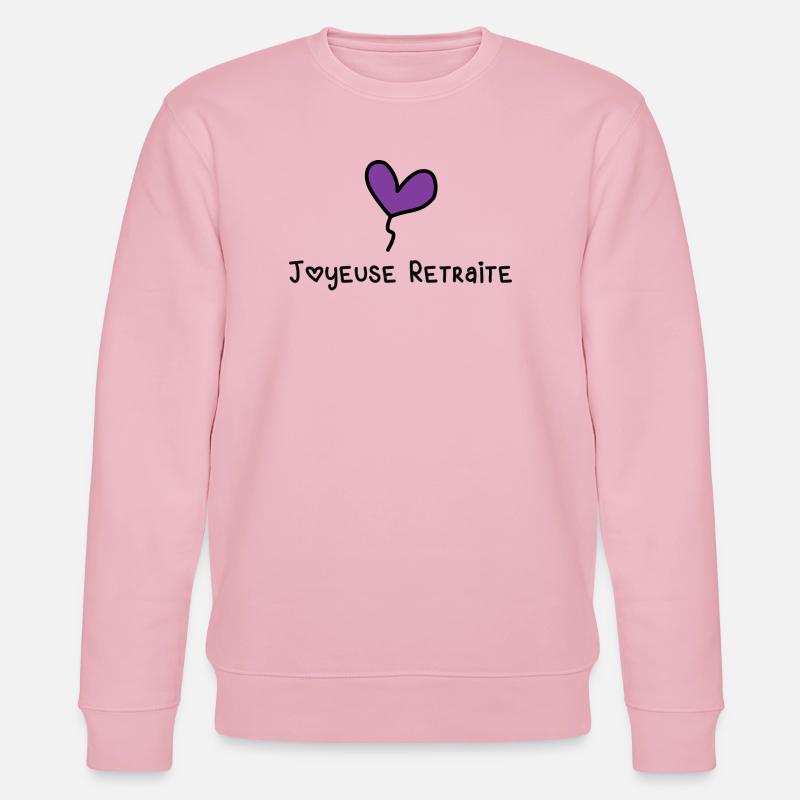 RETRAITE. BONNE RETRAITE. JOYEUSE RETRAITE - Sweat bio CHANGER Stanley/Stella Unisexe - rose pâle
