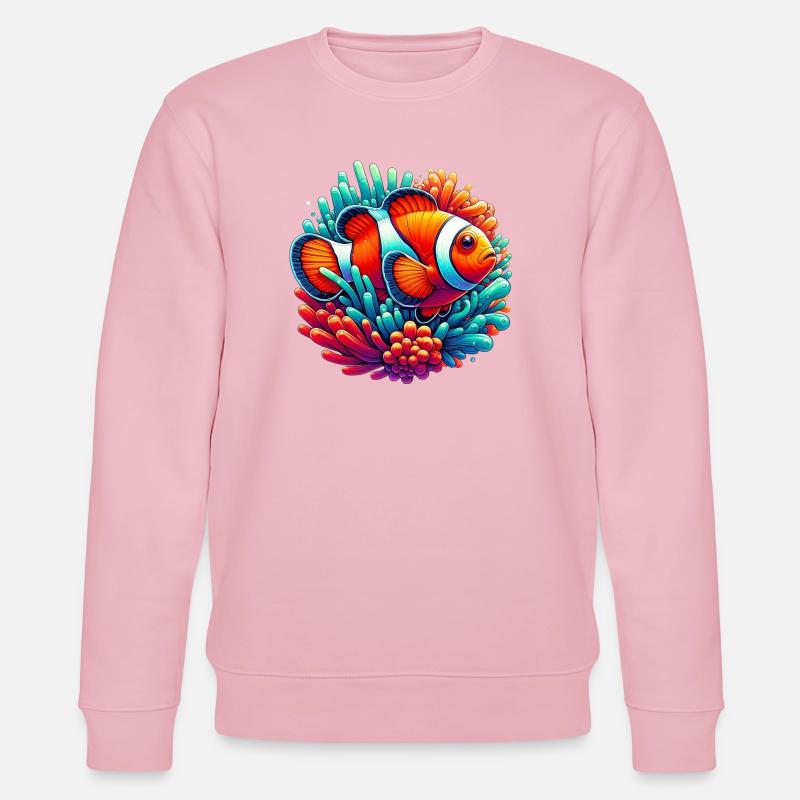 Clownfisch - Stanley/Stella Unisex Bio-Sweatshirt CHANGER  - Hellrosa