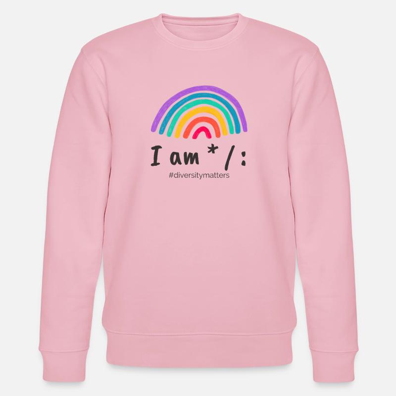 I am * / : #diversitymatters - Stanley/Stella Unisex Bio-Sweatshirt CHANGER  - Hellrosa