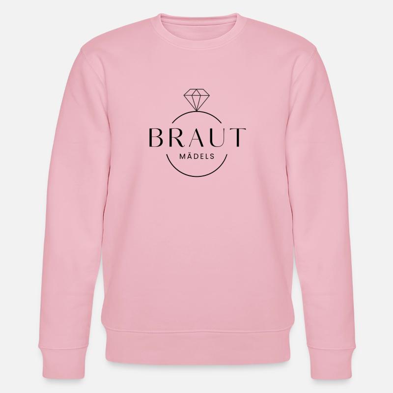 Braut-Mädels! Diamant-Ring personalisierbar - Stanley/Stella Unisex Bio-Sweatshirt CHANGER  - Hellrosa