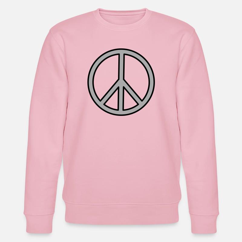Peace Zeichen - Stanley/Stella Unisex Bio-Sweatshirt CHANGER  - Hellrosa