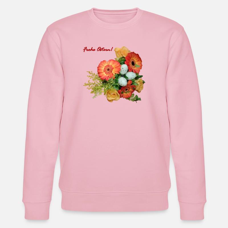 Joyeuses fleurs de Pâques - Sweat bio CHANGER Stanley/Stella Unisexe - rose pâle